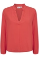 St.Tropez - Blouse lange mouw - Rood - EdaSZ Blouse