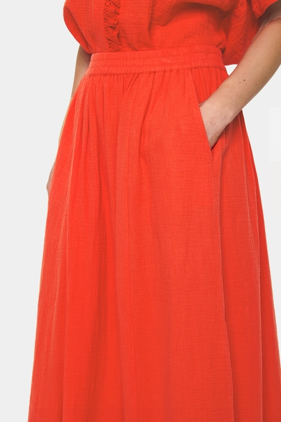 St. Tropez - Rok - Oranje - KatinaSZ Maxi Skirt - 30514111