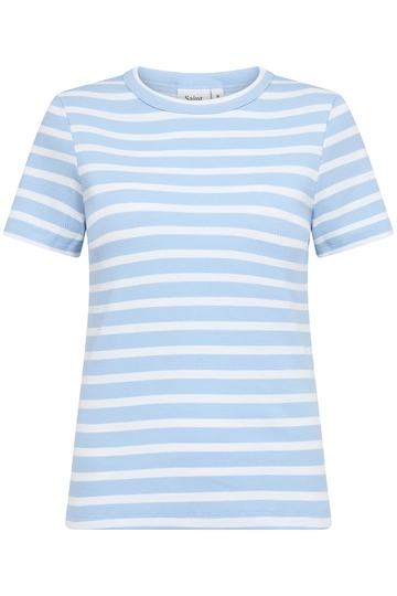 St.Tropez - T-shirt korte mouw - Lichtblauw - AsterSZ SS Stripe T-Shirt