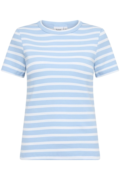 St.Tropez - T-shirt korte mouw - Lichtblauw - AsterSZ SS Stripe T-Shirt