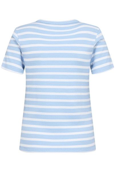 St.Tropez - T-shirt korte mouw - Lichtblauw - AsterSZ SS Stripe T-Shirt