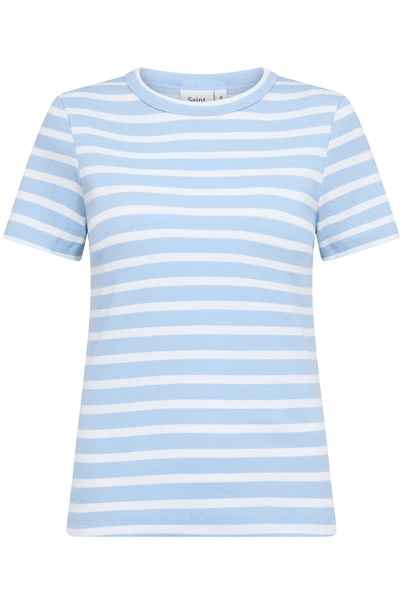St.Tropez - T-shirt korte mouw - Lichtblauw - AsterSZ SS Stripe T-Shirt