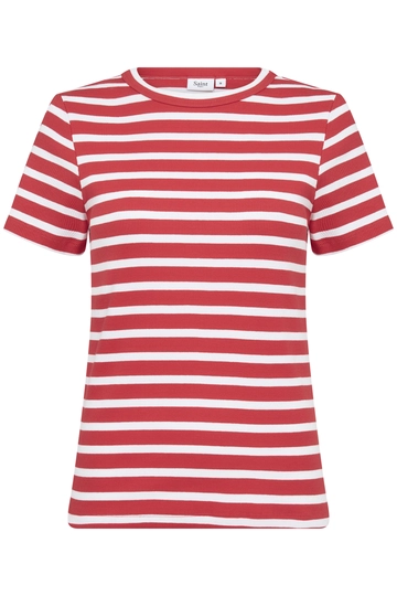 St.Tropez - T-shirt korte mouw - Rood - AsterSZ SS Stripe T-Shirt