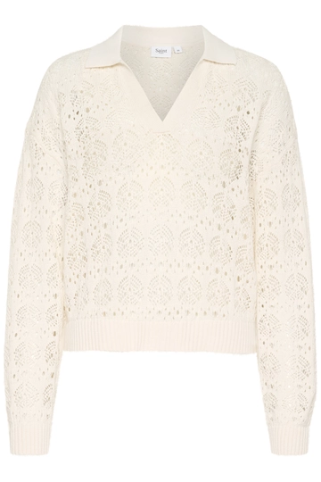 St.Tropez - Trui met ronde hals - Ecru - JunaSZ Polo Pullover