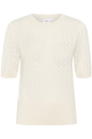 St.Tropez - Trui met ronde hals - Ecru - Karnasz puff pullover