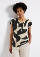 Street One - Blouse korte mouw - Donkergrijs - LTD QR Blouse Top w button pan - A345739