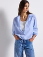 Street One - Blouse lange mouw - Lichtblauw - Chambray Shirtcollar blouse - 345800