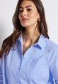 Street One - Blouse lange mouw - Lichtblauw - Chambray Shirtcollar blouse - 345800