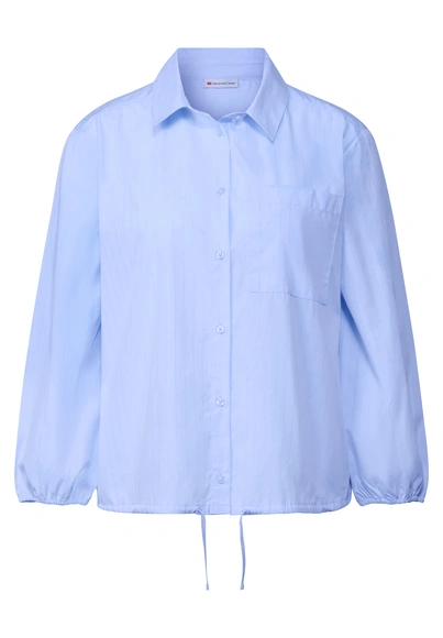 Street One - Blouse lange mouw - Lichtblauw - Chambray Shirtcollar blouse - 345800
