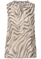 Street One - Blouse mouwloos - Beige - chiffon blousetop w fri - 345809