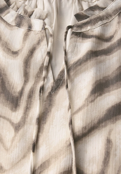 Street One - Blouse mouwloos - Beige - chiffon blousetop w fri - 345809