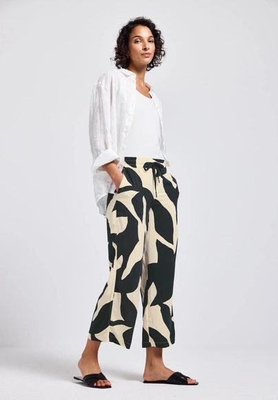 Street One - Katoenen broek - Donkergrijs - Style LTD QR Emee PRINT HW Wid
