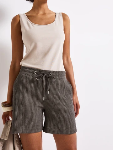 Street One - Korte broek - Bruin - Shorts Crinkle Crash HW - A379429