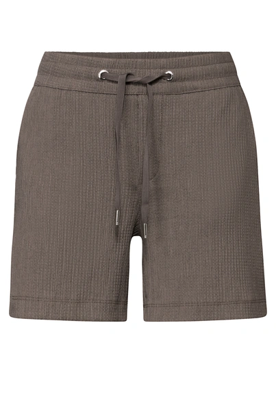 Street One - Korte broek - Bruin - Shorts Crinkle Crash HW - A379429