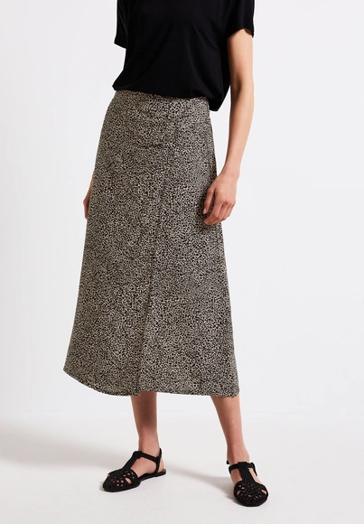 Street One - Rok - Beige - Viscose Wrap Skirt_AOP - 361724