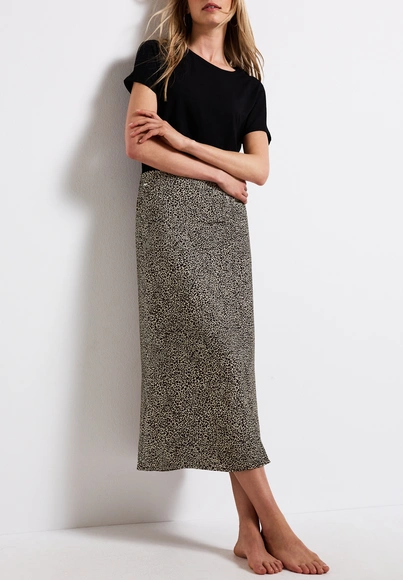 Street One - Rok - Beige - Viscose Wrap Skirt_AOP - 361724