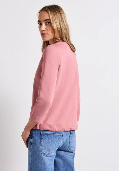 Street One - Sweater - Koraal - Crewneck solid - A303275