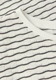 Street One - T-shirt korte mouw - Beige - fine wavy stripe knit - 323500