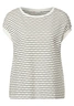 Street One - T-shirt korte mouw - Beige - fine wavy stripe knit - 323500