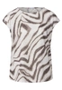 Street One - T-shirt korte mouw - Beige - printed burn dessin shi - 323574
