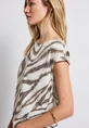 Street One - T-shirt korte mouw - Beige - printed burn dessin shi - 323574