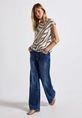 Street One - T-shirt korte mouw - Beige - printed burn dessin shi - 323574
