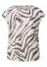 Street One - T-shirt korte mouw - Beige - printed burn dessin shi - 323574