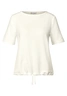 Street One - T-shirt korte mouw - Ecru - cosy structure shirt - 323331