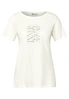 Street One - T-shirt korte mouw - Ecru - wording print shirt - 323577