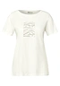 Street One - T-shirt korte mouw - Ecru - wording print shirt - 323577