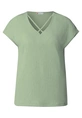 Street One - T-shirt korte mouw - Lichtgroen - structure shirt w.cross - 323555