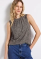 Street One - Tanktop - Beige - Printed jersey top - 323355