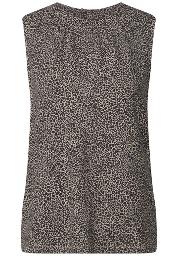 Street One - Tanktop - Beige - Printed jersey top - 323355