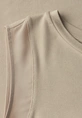 Street One - Trendy T-shirt korte mouw - Beige - LTD QR jersey top w.chiffon sh