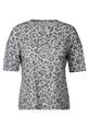 Street One - Trendy T-shirt korte mouw - Beige - LTD QR printed burn dessin - A323347