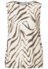 Street One - Trendy T-shirt korte mouw - Beige - printed basic top - A323584