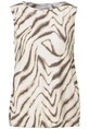 Street One - Trendy T-shirt korte mouw - Beige - printed basic top - A323584