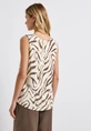 Street One - Trendy T-shirt korte mouw - Beige - printed basic top - A323584