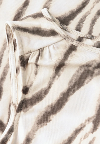 Street One - Trendy T-shirt korte mouw - Beige - printed basic top - A323584