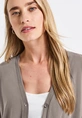 Street One - Trendy T-shirt korte mouw - Beige - silk look short jacket - A323536