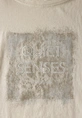 Street One - Trendy T-shirt korte mouw - Beige - washed shirt w.stud wording - A323342