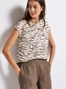 Street One - Trendy T-shirt korte mouw - Bruin - printed mat-mix shirt w.boat-n - A323569 printed ma
