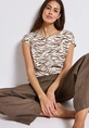 Street One - Trendy T-shirt korte mouw - Bruin - printed mat-mix shirt w.boat-n - A323569 printed ma