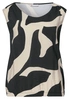 Street One - Trendy T-shirt korte mouw - Donkergrijs - LTD QR printed mat-mix top - A323361