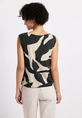 Street One - Trendy T-shirt korte mouw - Donkergrijs - LTD QR printed mat-mix top - A323361