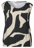 Street One - Trendy T-shirt korte mouw - Donkergrijs - LTD QR printed mat-mix top - A323361