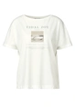Street One - Trendy T-shirt korte mouw - Ecru - shirt w.glossy photoprint - A323578 shirt w.glossy p