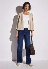 Street One - Vest - Beige - open summer knit jacket