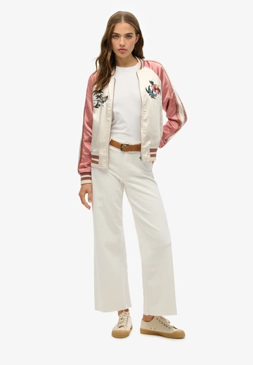 Superdry - Damesjas - Ecru - Suikajan Embroidered Bomber - W5011864A