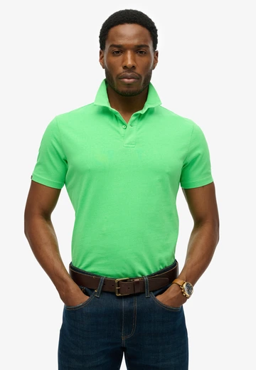 Superdry - Polo - Limegroen - Essential Jersey Polo - M1110440A